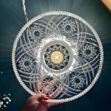Vintage glass pendant light - tableware collection -