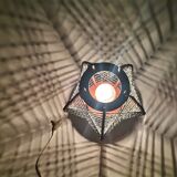 Vintage wooden bedside table lamp 1960