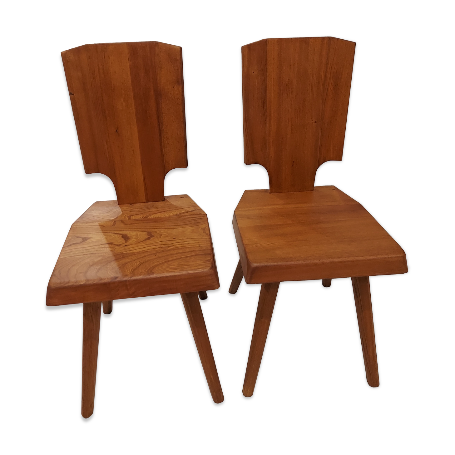 Pair of Chairs model S28 by Pierre Chapo vintage 1970s