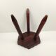 Hexagonal seated wooden stool