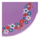 1970s CAKE PLATE staffel-keramik purple glaze with flower decor