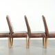 Vintage set of 4 dining chairs made of sheepskin leather with a high back