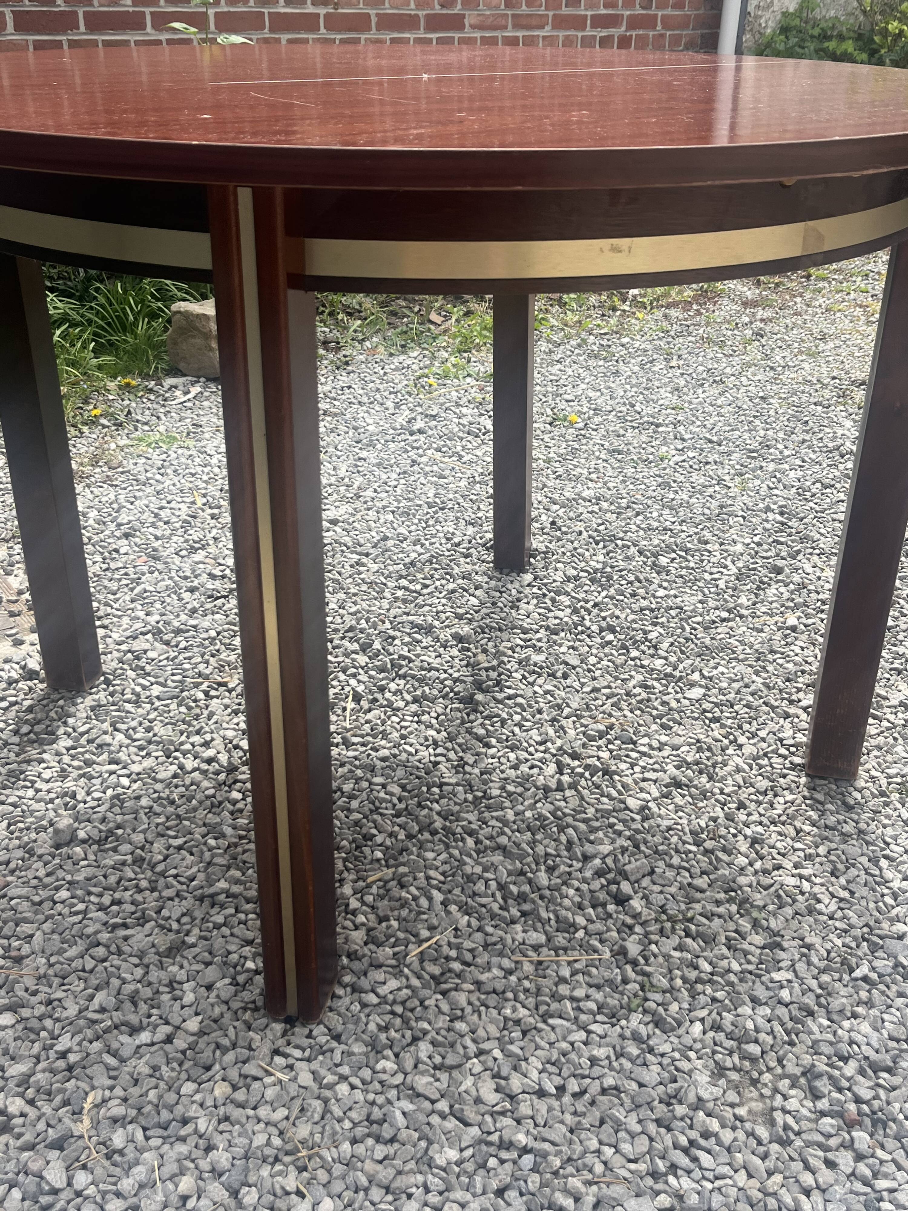 Round table with extensions, Scandinavian design.