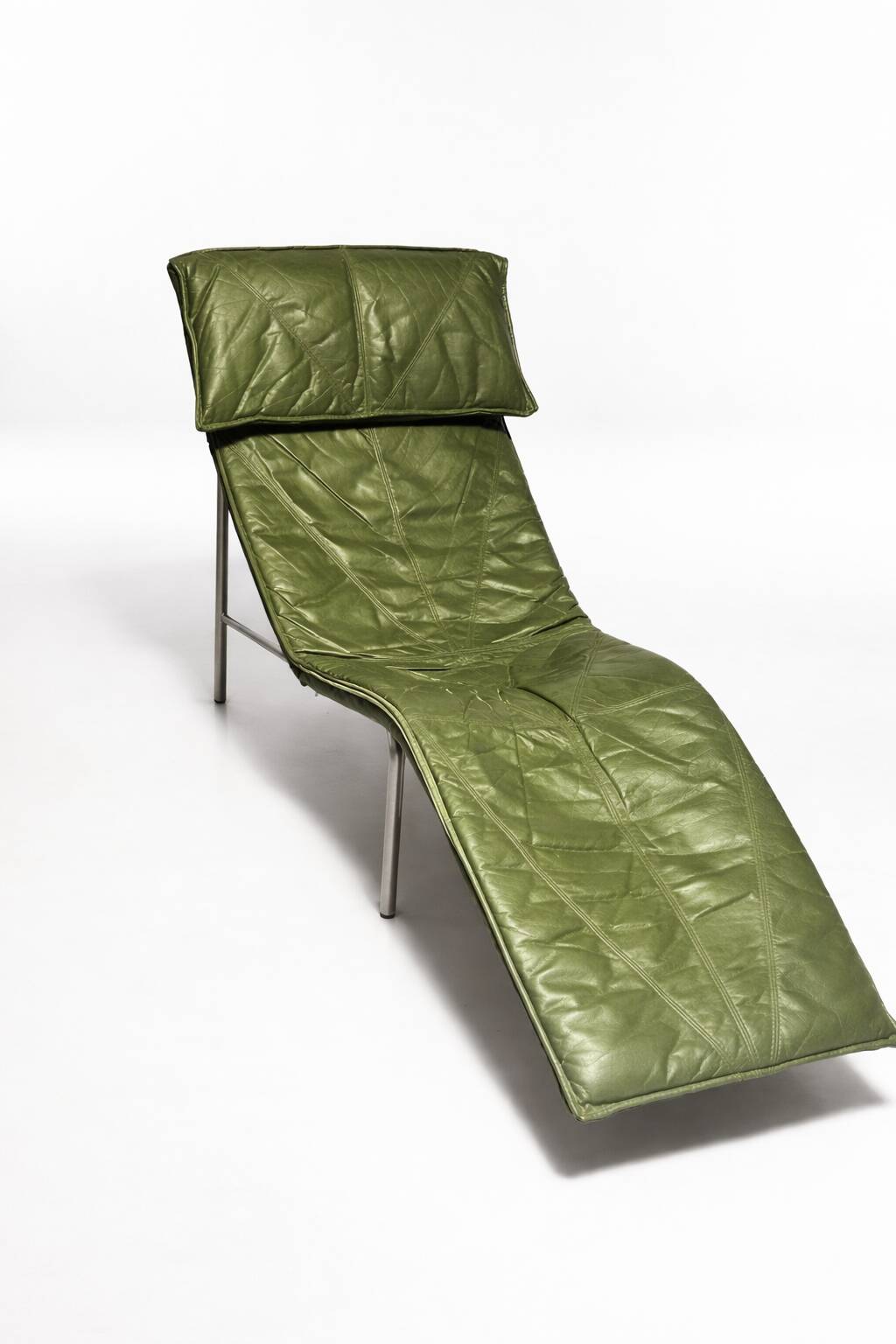SKYE chaise longue – Tord Björklund for IKEA – 1970s – Green leather