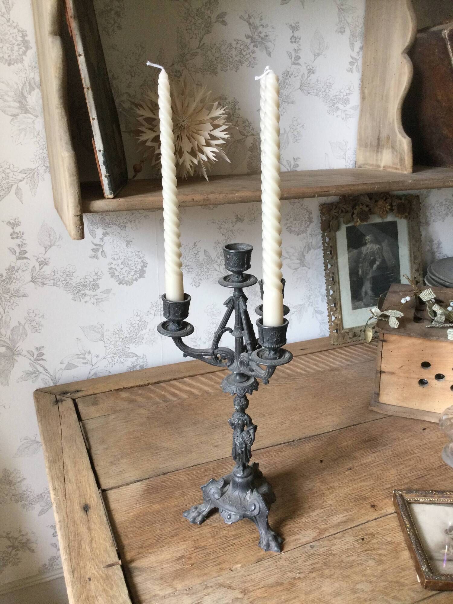 Pair of antique candlesticks