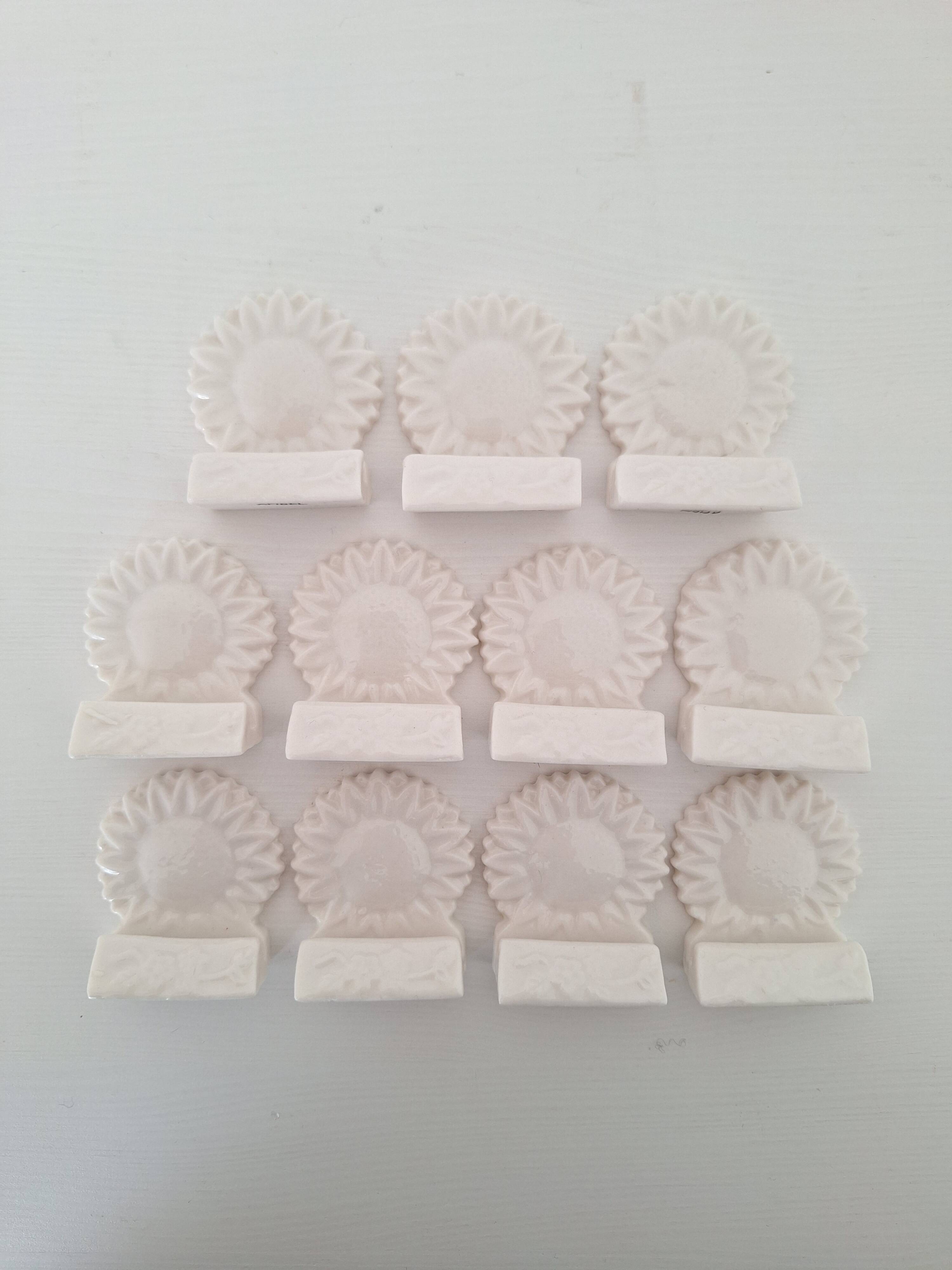 White porcelain name holder