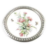 Art Nouveau tray, silver-plated brass, white porcelain, Austria, early 20th century