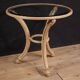 Italian iron side table with glass top