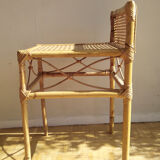 Bedside in rattan and caning