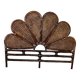 Rosette headboard in vintage rattan and canework