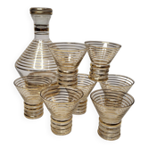 Porto Service / 7 Glasses and Art Deco Carafe
