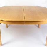 Oval Dining Table Model 140 Made In Oak & Brass By Borge Mogensen From 1950