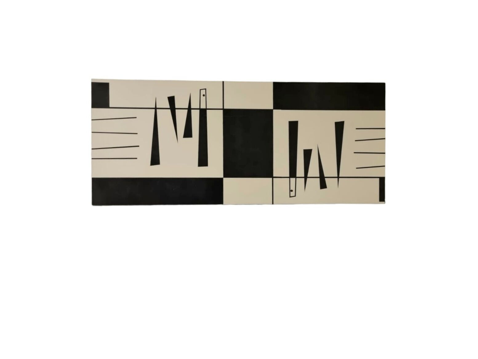 Mid century black and white graphic formica coffee table