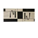 Mid century black and white graphic formica coffee table