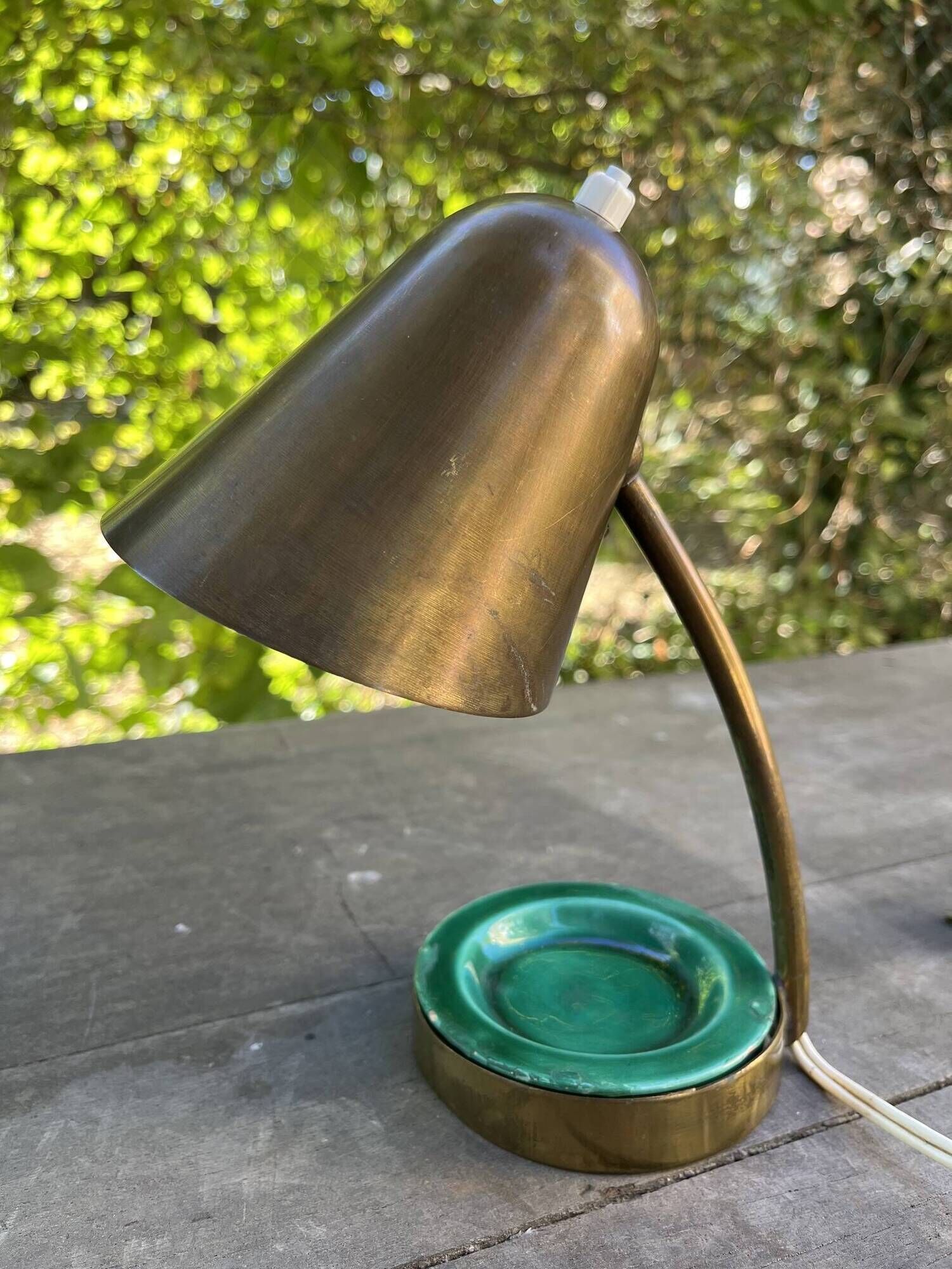 Small vintage brass lamp