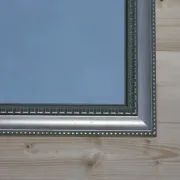 Vintage Bevelled Wall Mirror with Silver Grey Frame
