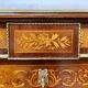 Writing desk in Napoleon III Marquetry white marble top