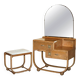 Art Deco whitewashed oak dressing table with Heal's stool.