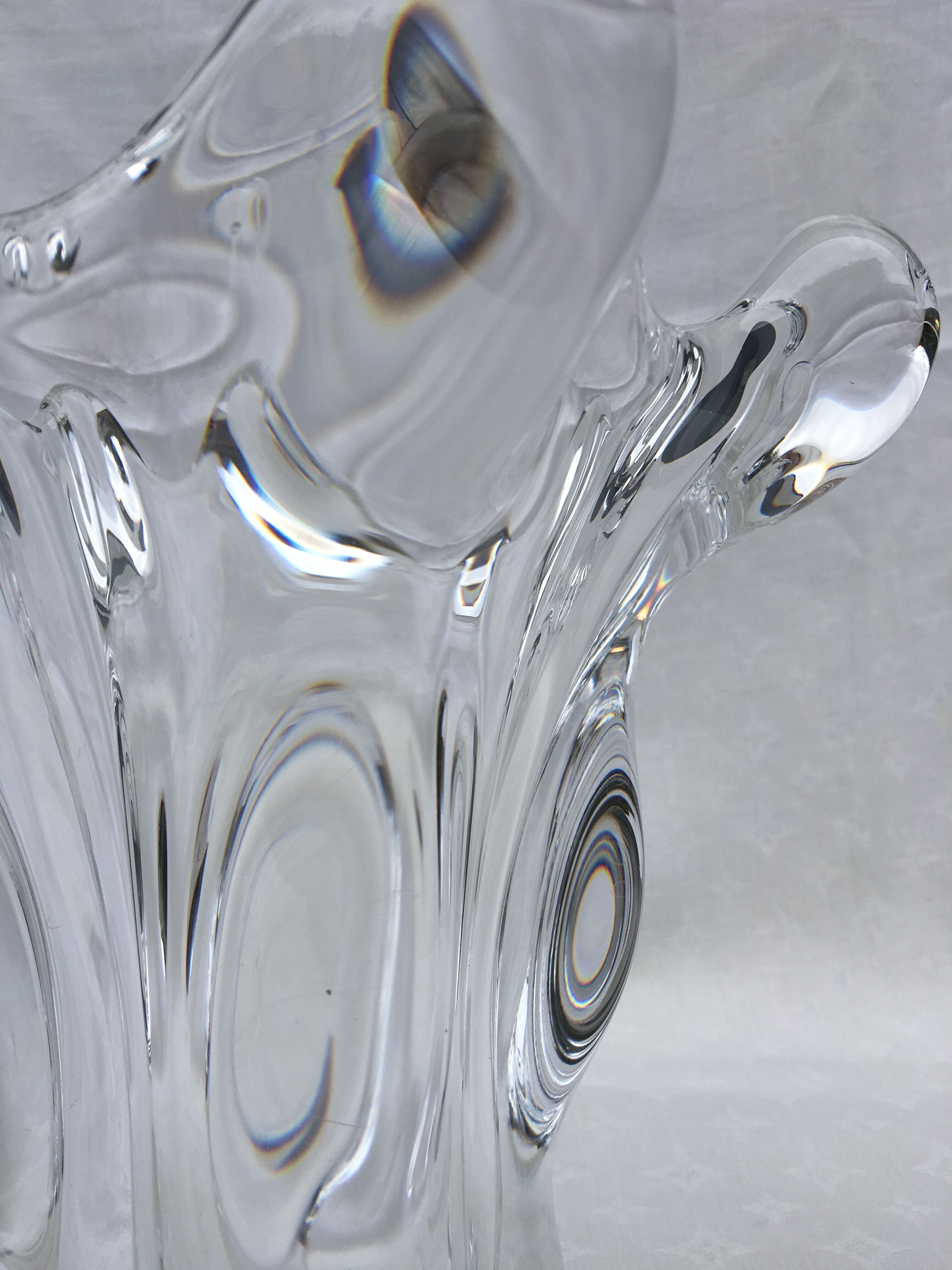 Large vase cascade crystal valves 1950/60 h