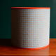 Nepalese blue and orange paper lampshade