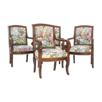 Series of 4 Empire-era armchairs