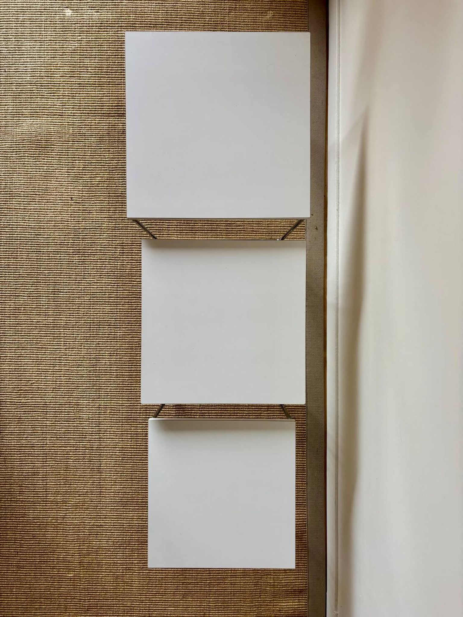 3 tables gigognes – acier chromé & plateau stratifié