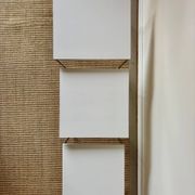 3 tables gigognes – acier chromé & plateau stratifié