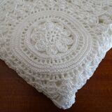 Old crochet tea tablecloth 88 x 88