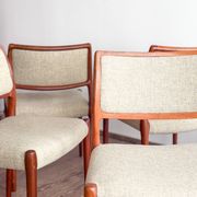 Set of 6 chairs #80 in teak by Niels O. Møller, JL Moller, Mid Century