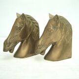 Brass horse bookends
