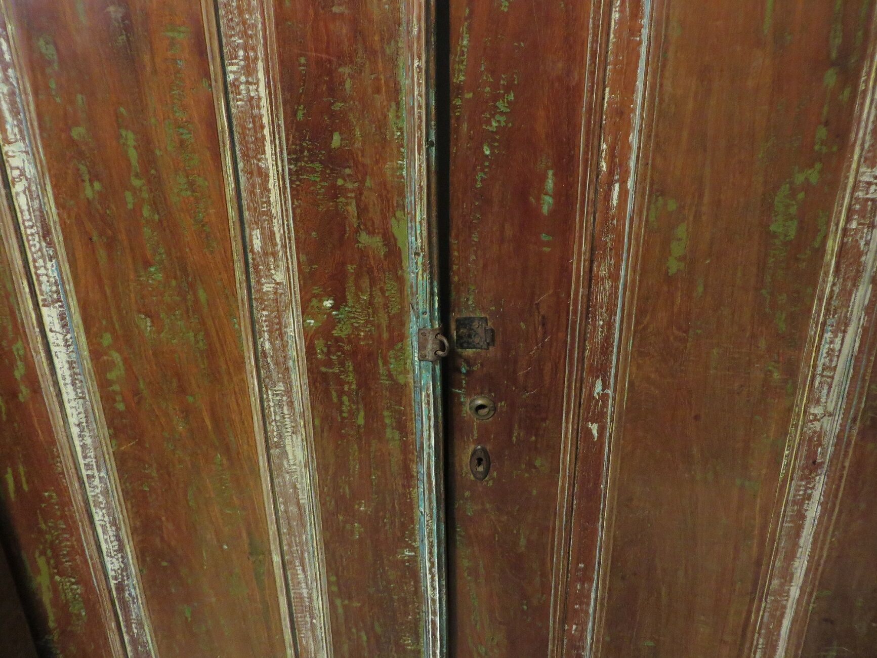 Antique pair of patinated teak doors, 1900