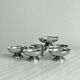 Lot de 6 coupelles vintage en inox brillant