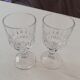 Set of two stemmed liqueur glasses