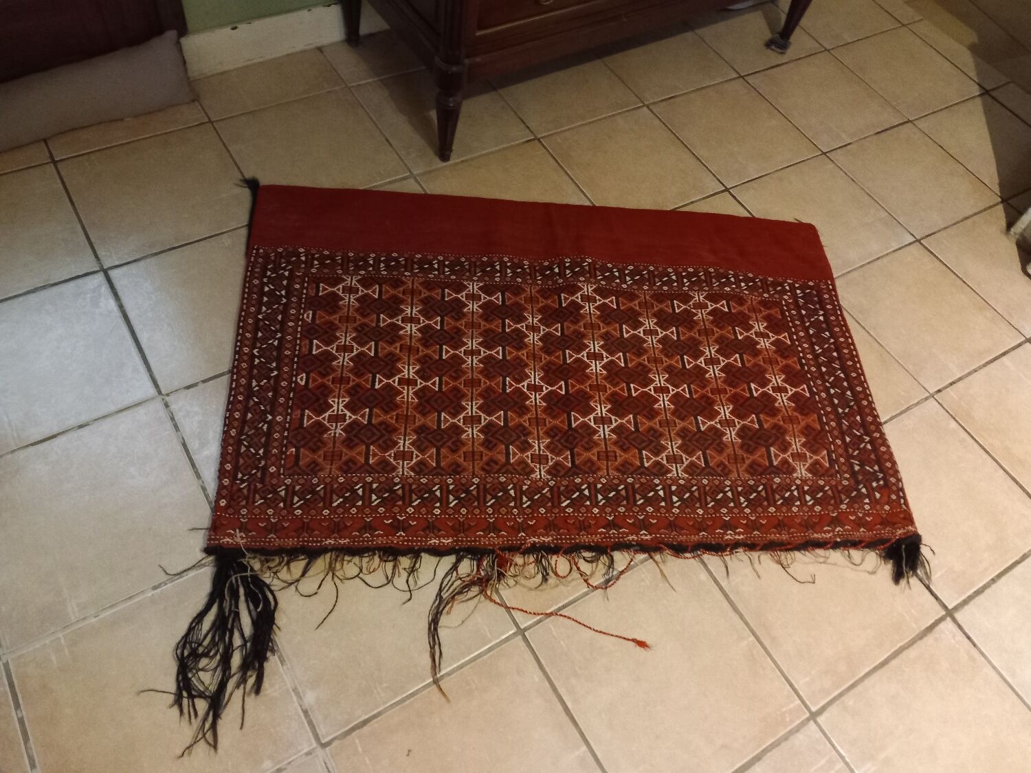 Oriental carpet saddle bag of dromedary turkmen