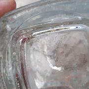 Vase verre pressé 1950