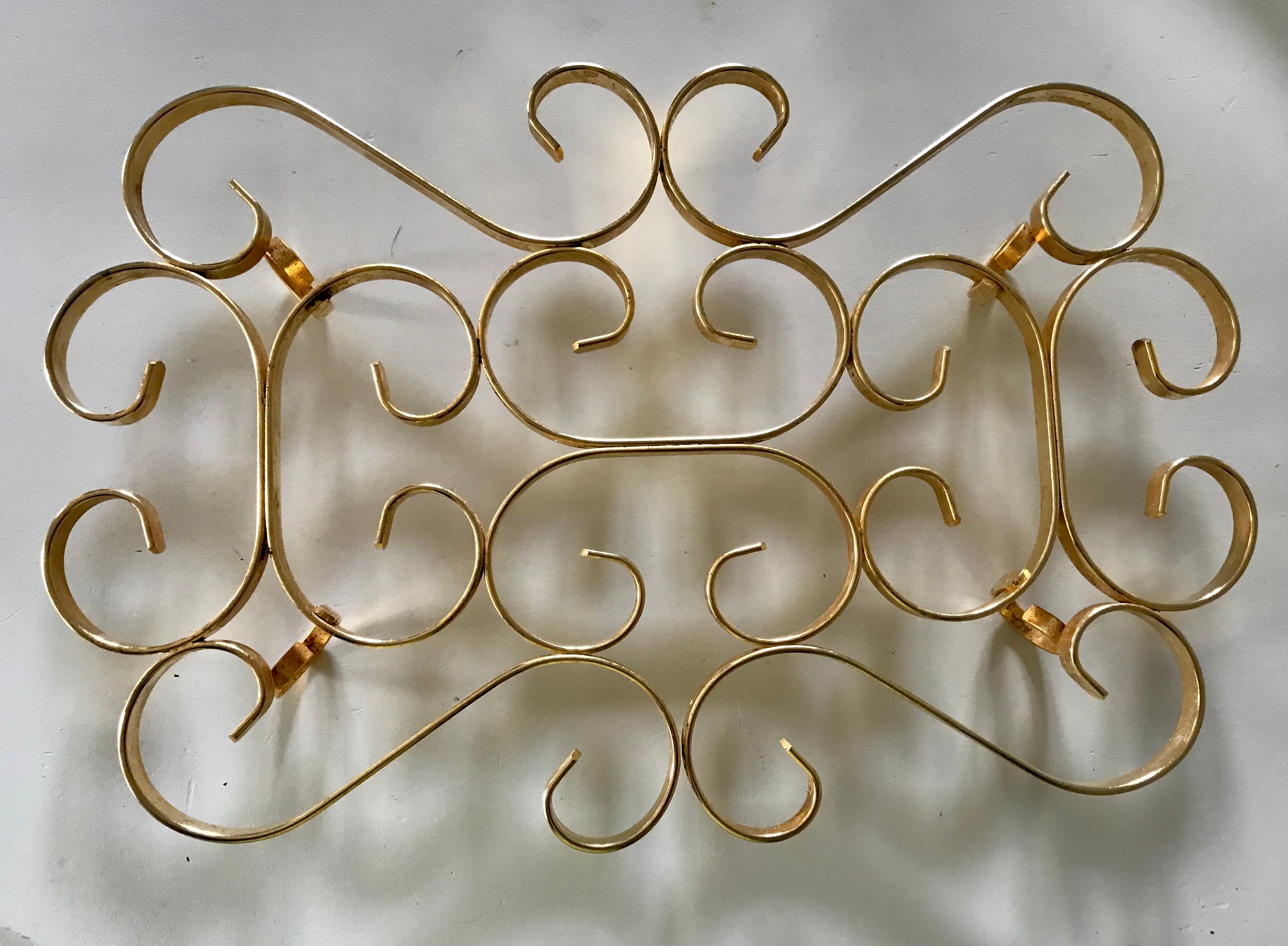 Under vintage brass plated