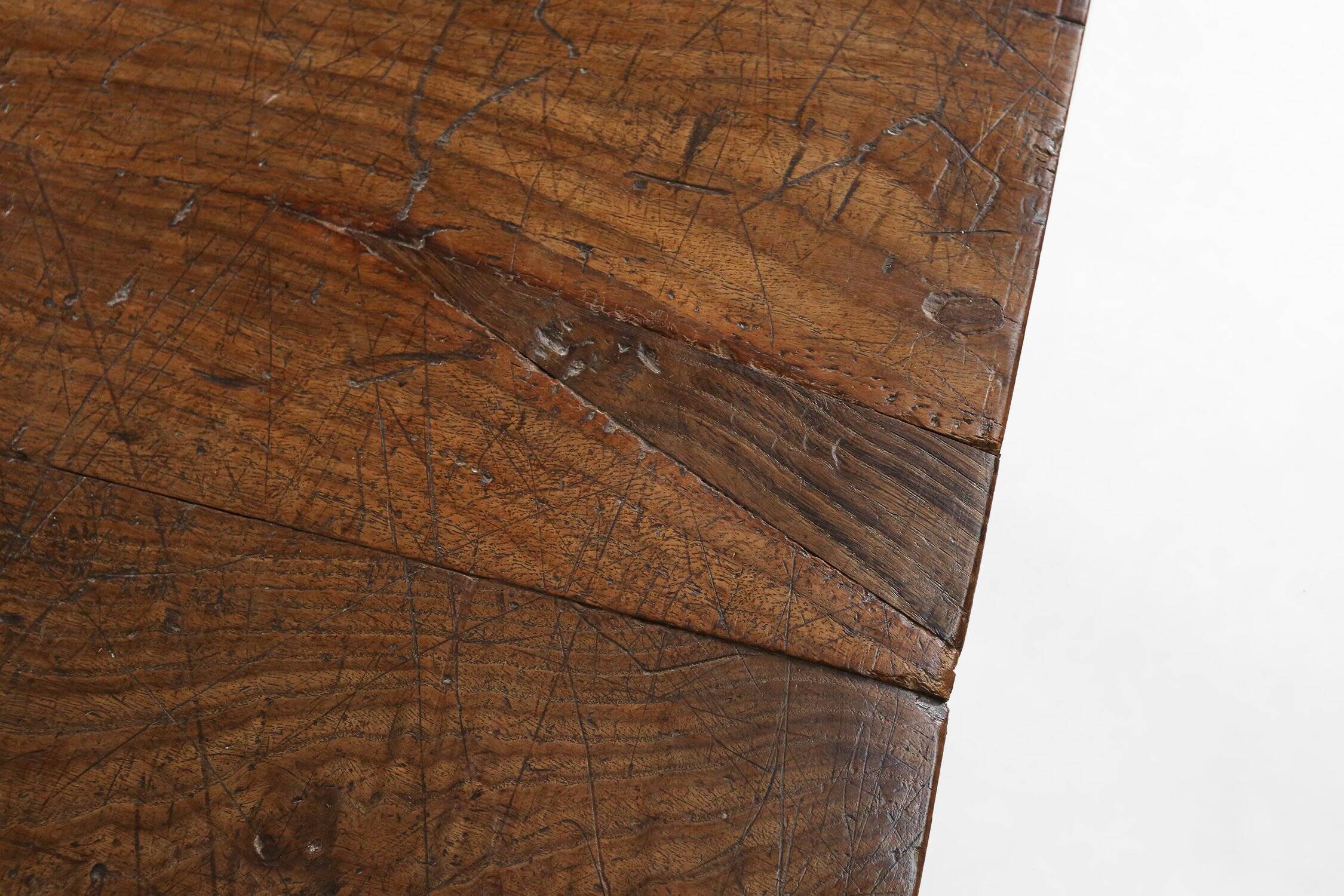 Table, console espagnole antique en chêne sculpté, XVIIIe siècle