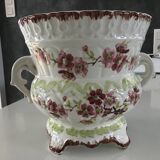 Rosario flowered earthenware majolica planter