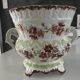 Rosario flowered earthenware majolica planter