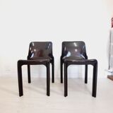 Table avec trois chaises design Vico Magistretti pour Artemide dans les années 70, Stadio 120, Selene