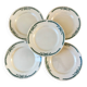 Lot of 5 flat plates in Terre de Fer Longchamp model Belleville, late 19th century