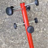 Red metal coat rack, vintage 1980s
