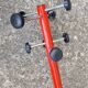 Red metal coat rack, vintage 1980s