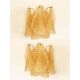 Sculptural Gold “Granigli” “Rondini” Murano Glass Wall Lamps in Modern Styl