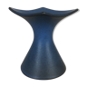 Modernist candle holder in blue ceramic