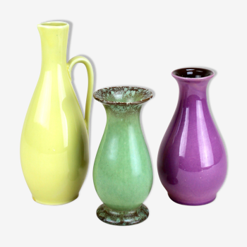 Vases du milieu du siècle, poterie westgerman, Scheurich, Jasba