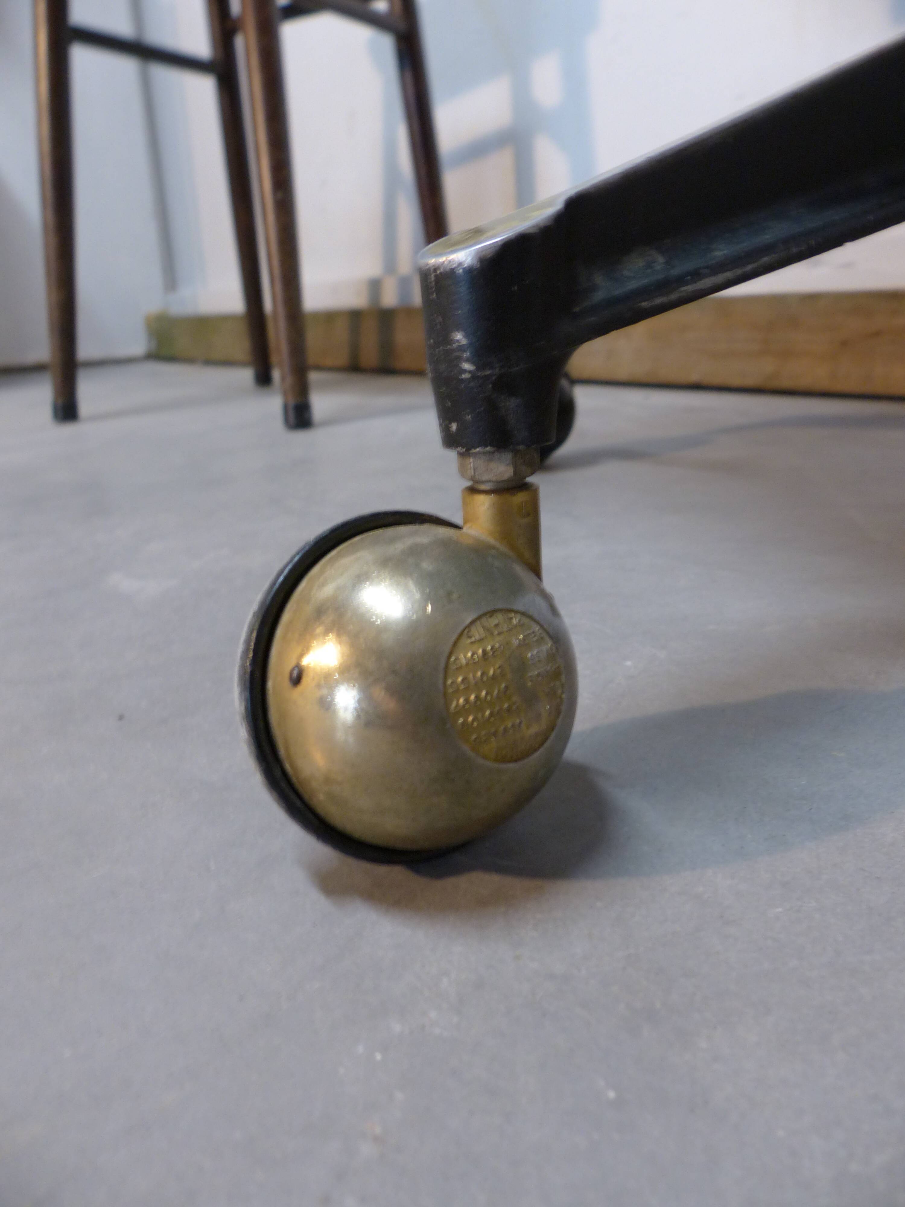 Faux leather office armchair