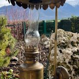 Vintage kerosene lamp copper wall light