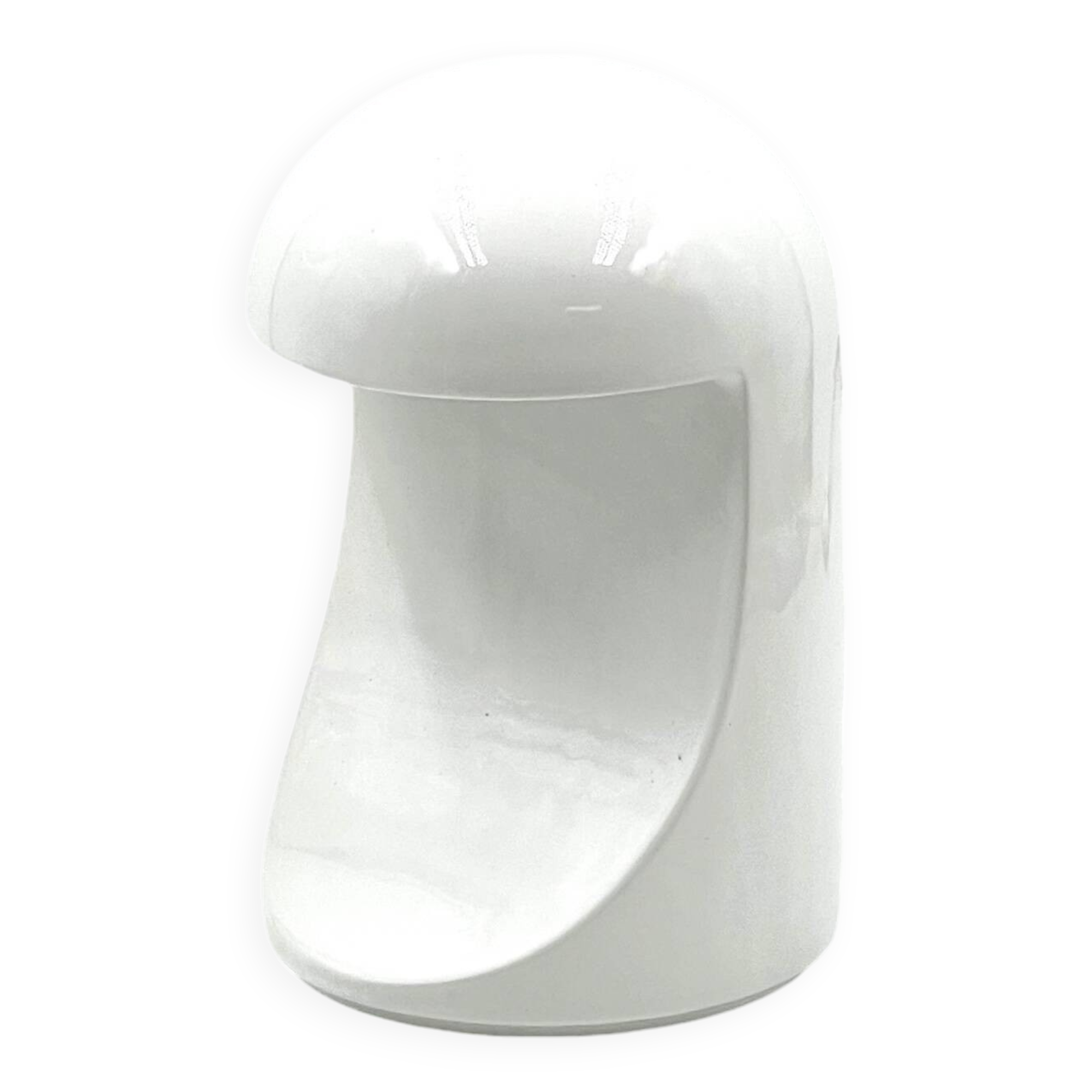 Iconic 60s Design Ceramic Lamp 'Longobarda' by Marcello Cuneo for Gabbianelli, Large Size in White