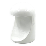 Iconic 60s Design Ceramic Lamp 'Longobarda' by Marcello Cuneo for Gabbianelli, Large Size in White